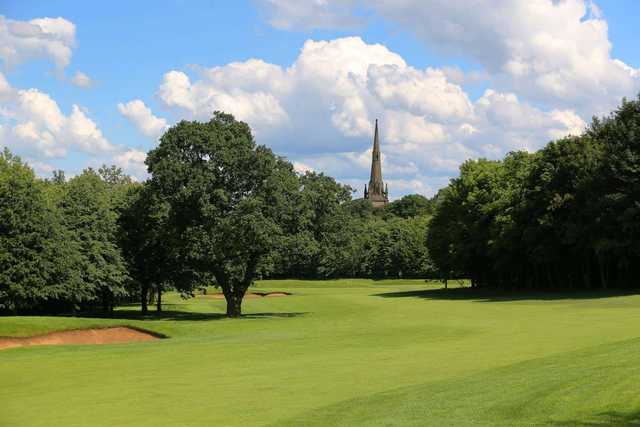 Stunning views of the course and church spire at Oulton Hall Golf Club