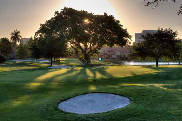 View of the 2nd green from the East course at Jacaranda Golf Club