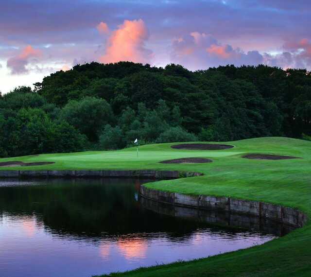 Old course at Formby Hall: 17th hole sunset