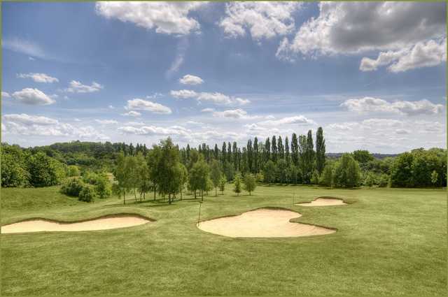Aerial view of the bunkers at Bearsted