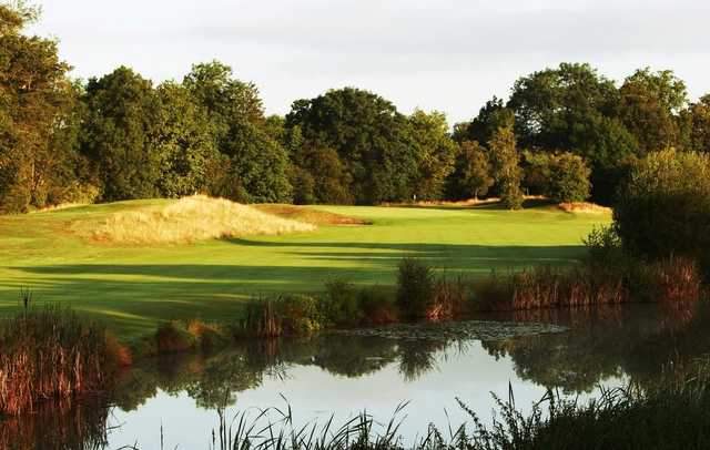 Looking over the water to the 5th green on the Princes Course