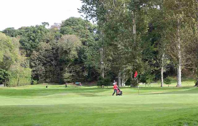 The 13th hole at Inverness Golf Club