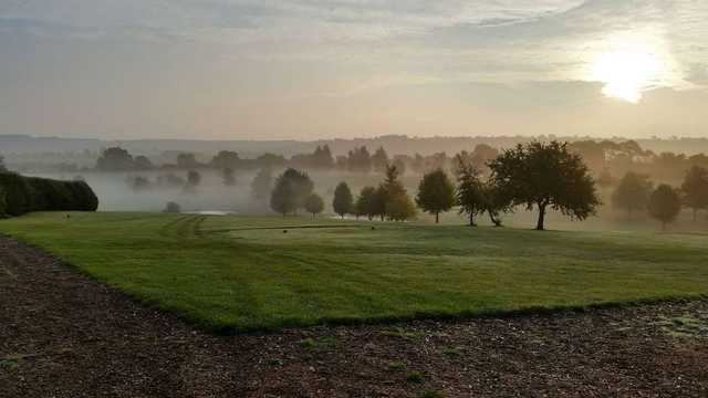A misty tee shot at Princes Risborough Golf Club