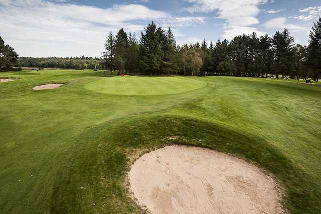 The 10th green on the Alyth Golf Course