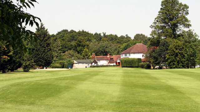 The 18th green at Flackwell Heath Golf Club