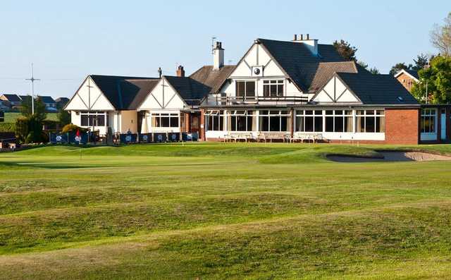 A view of the clubhouse from the 18th green