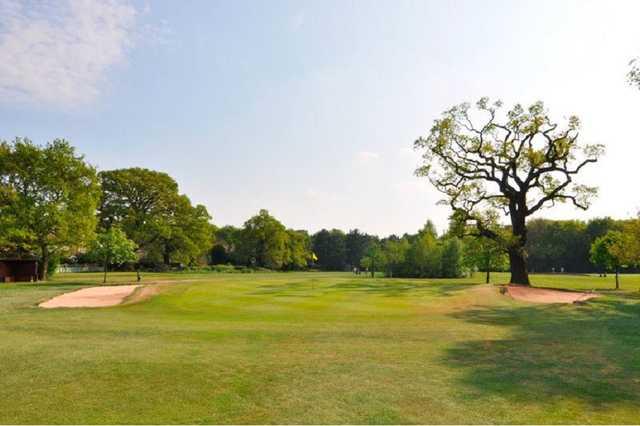 The 13th hole of the Hearsall parkland golf course