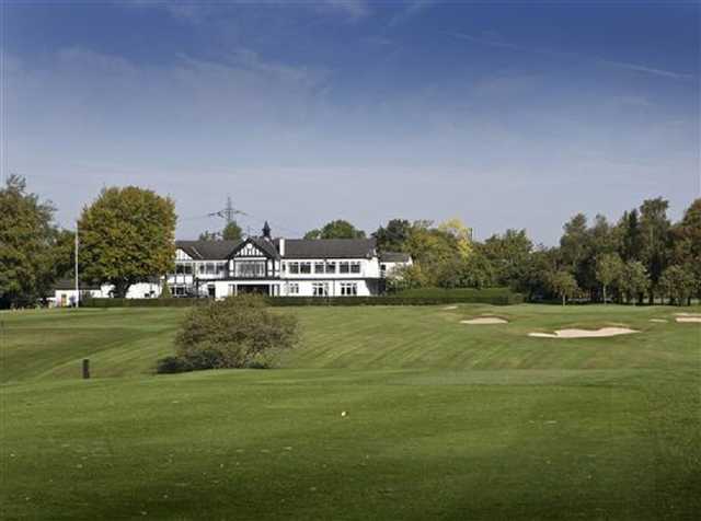 A view of the clubhouse from the 16th hole