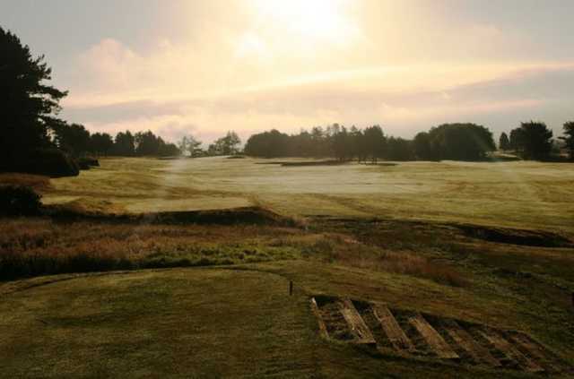 Bolton Old Links golf course at sunrise
