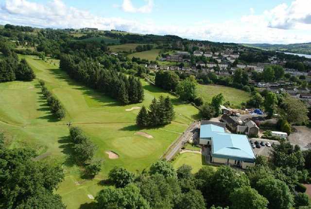 A birdseye view of the Lochwinnoch Golf Course