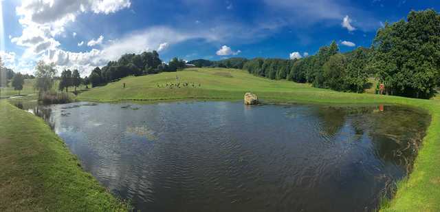 The pond at Bovey Tracey Golf Course