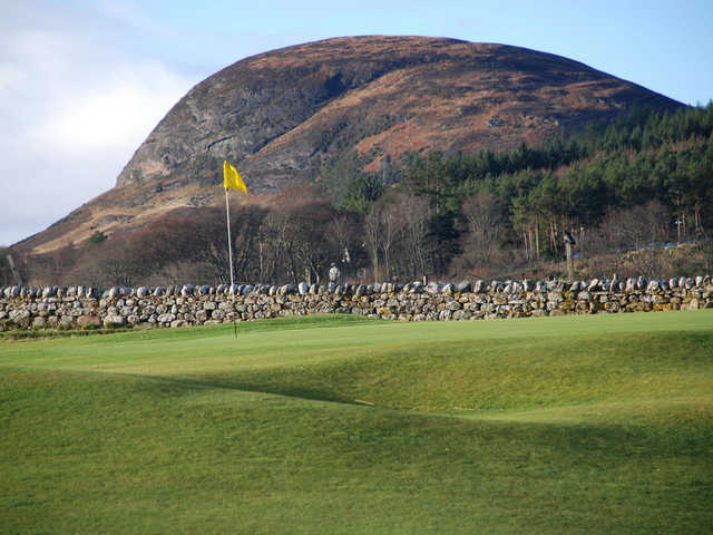 View of the 1st green at Golspie Golf Club