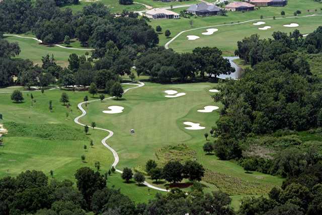 Aerial view of hole #9 and #12 from the North Course at Lake Jovita Golf & Country Club