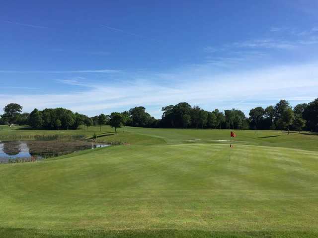 Looking back from the green at Grange Castle Golf Club