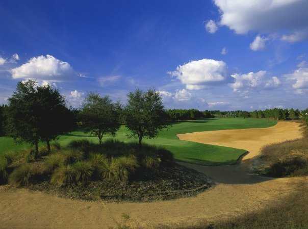 A view from behind green #10 at Highlands Reserve Golf Club