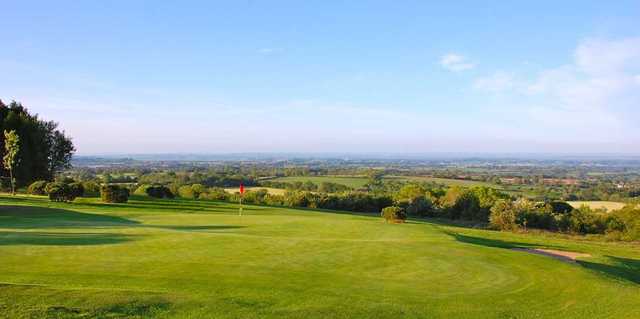 Looking out over Somerset from the 5th green at The Mendip Golf Club