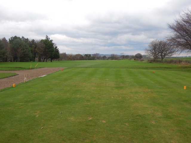 A view from the 14th tee with out of bounds right