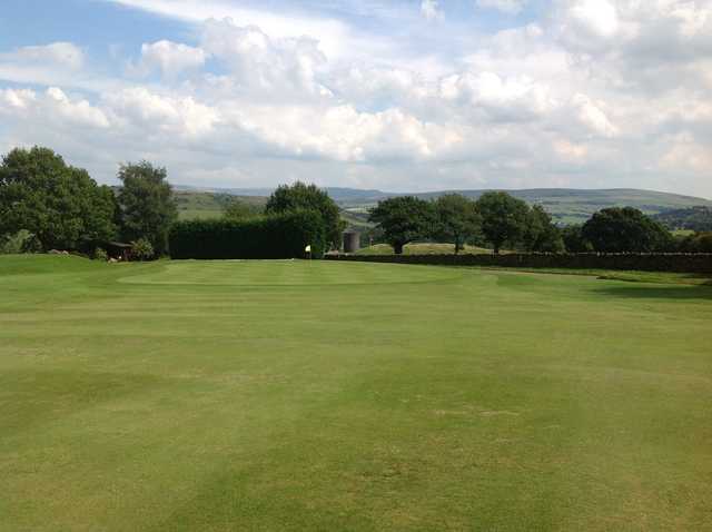 The 18th green on Disley golf course