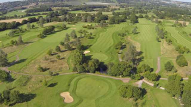 An aerial view of the Weald of Kent golf course