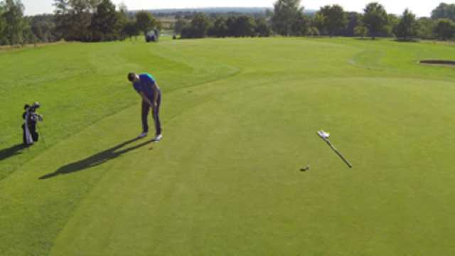 The 1st green of the Weald of Kent course