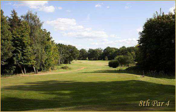 The fairway leading to the 8th green at Chobham