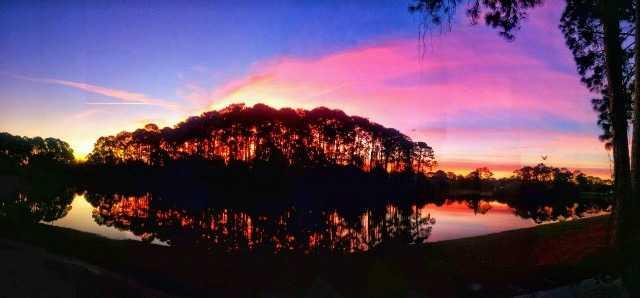 Sunrise over Indigo Lakes Golf Club