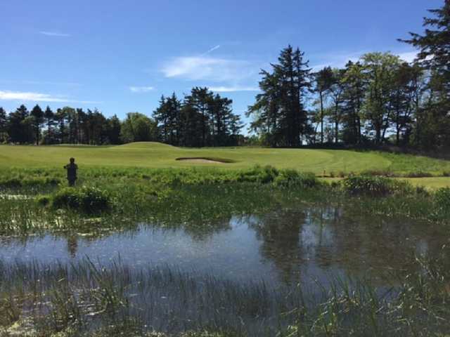 A pond and green on the Charleton