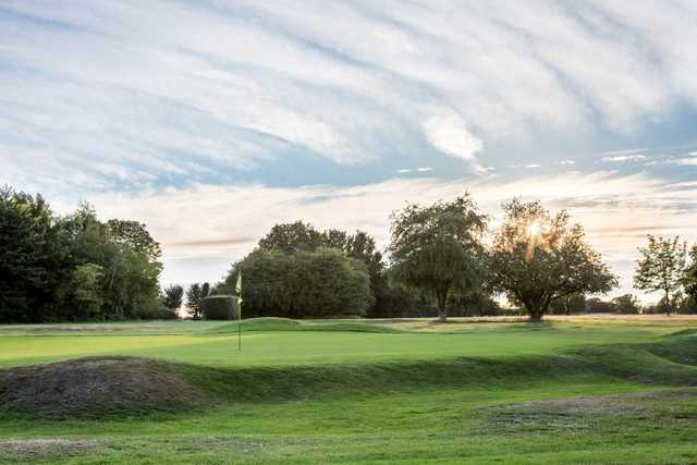 A view of the 18th green at the Mid Herts Golf Club