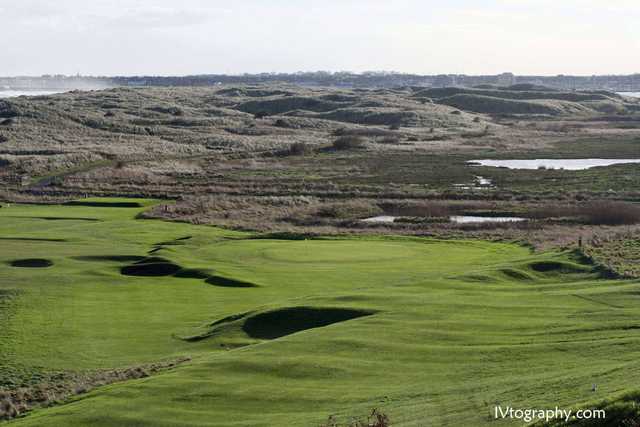 View of the 1st green at Warkworth Golf Club