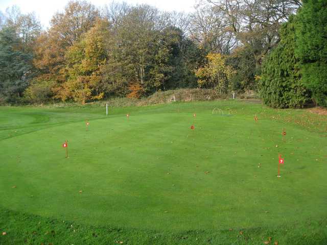 The putting green at the Chortlon cum Hardy Golf Club