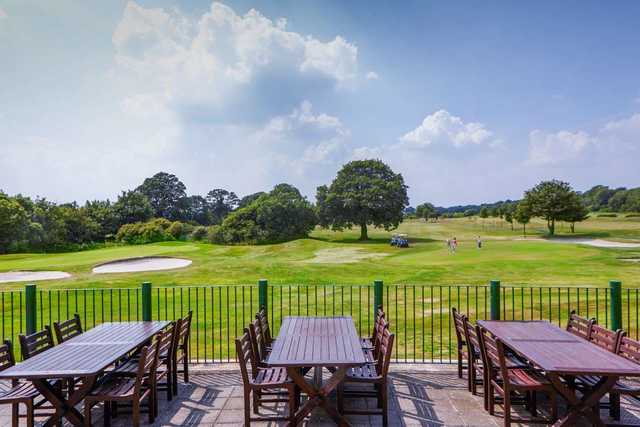 The view from the outdoor seating area at Farrington Park Golf Club