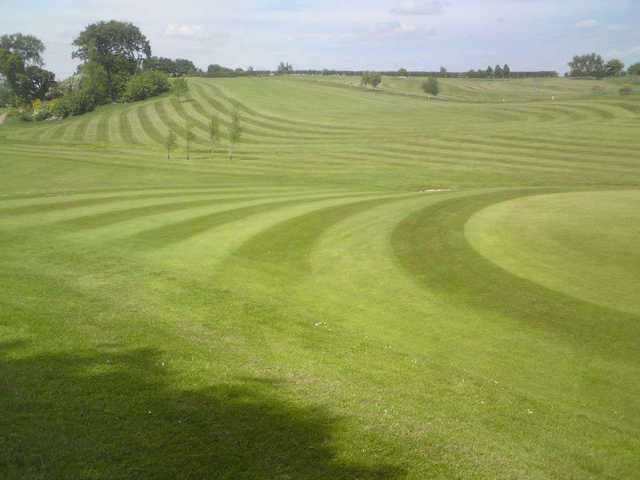 The green and first cut at Brucefields Family Golf Centre