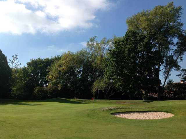 Bunker beside the putting greens