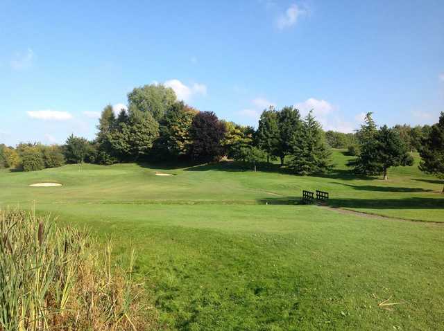 The bridge crossing at Brandhall golf course