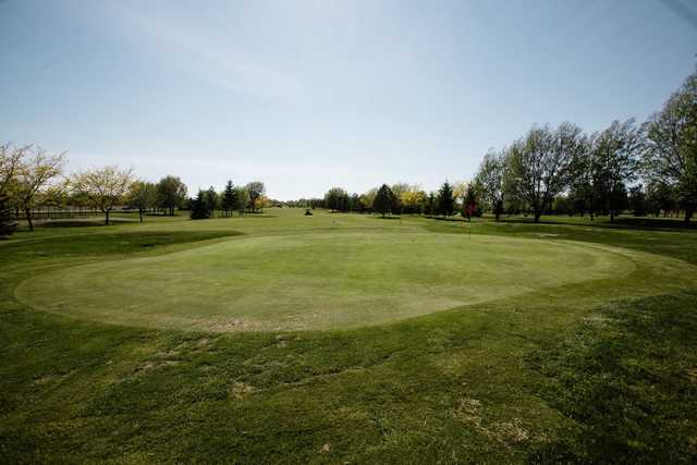 A view of a green at Exeter Golf Club