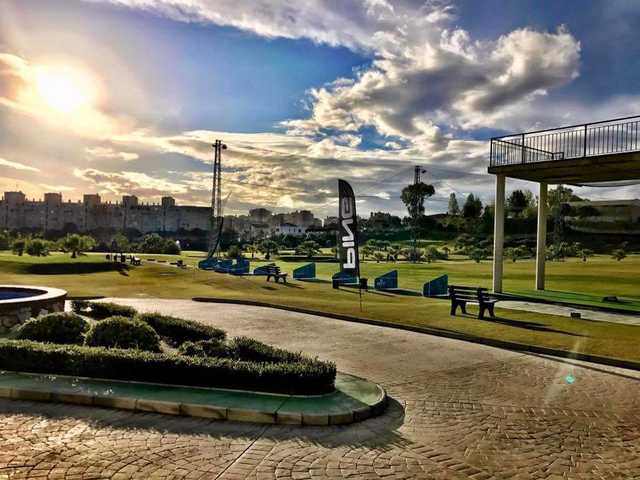 A view of the driving range at Miguel Angel Jimenez Golf Academy