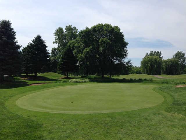 View from the practice green at Stillwater Oaks Golf Course