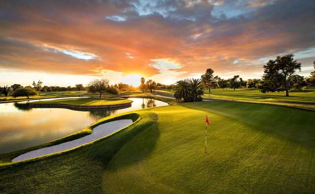 View of the 16th Gold and 15th Patriot holes at Wigwam Resort