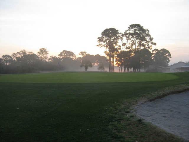 A view of the 6th green at Hidden Lakes Golf Course