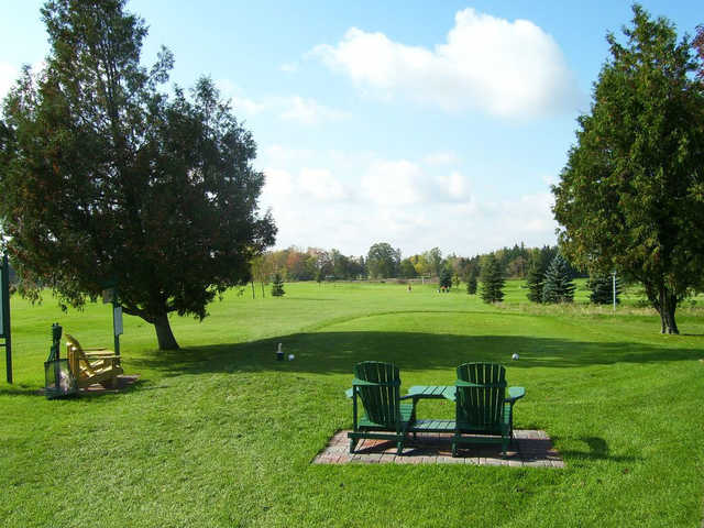 A view of a tee at Bushwood Golf Club