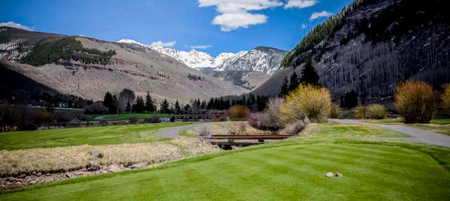 A view from a tee at Vail Golf Club