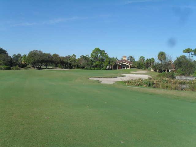 A view of the 18th hole at Palm Cove Golf & Yacht Club