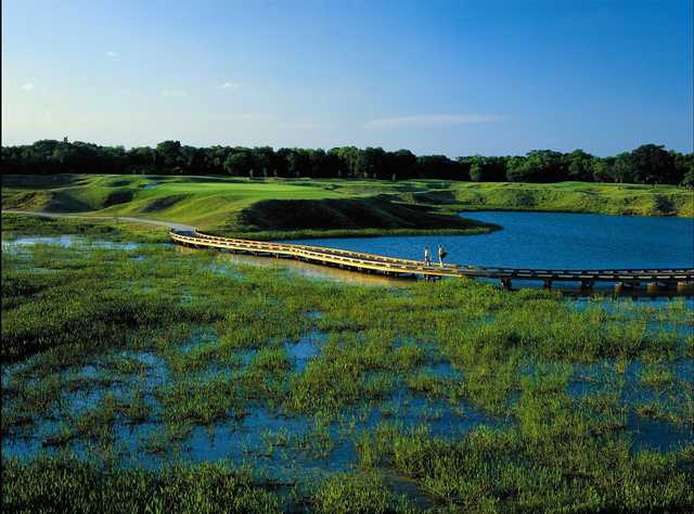 A view of green #17 on the South Course from BlackHorse Golf Club