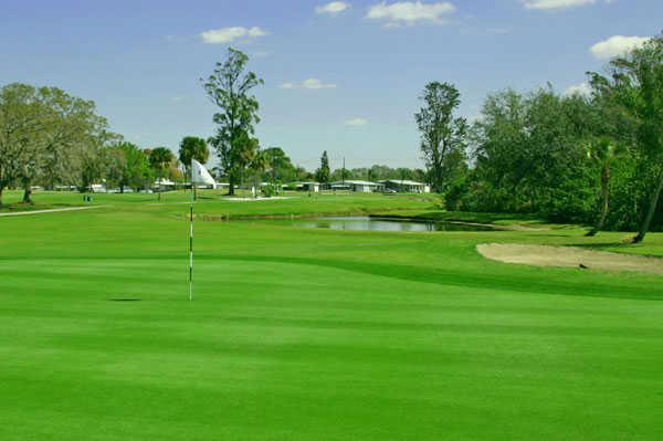 A view of a green at Rolling Green Golf Club