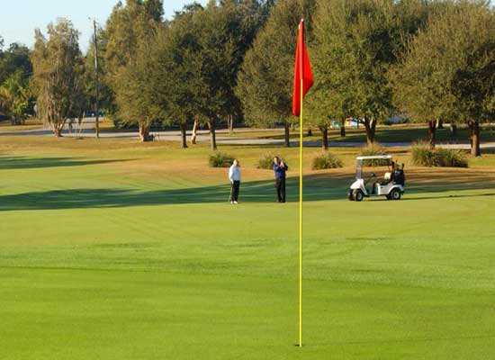 A view of a green at Babe Zaharias Golf Course