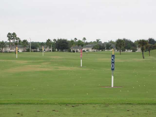 A view of the practice area at Viera East Golf Club