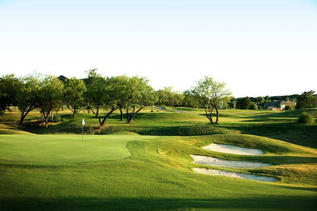View of the finishing hole at Hidden Creek Golf Club