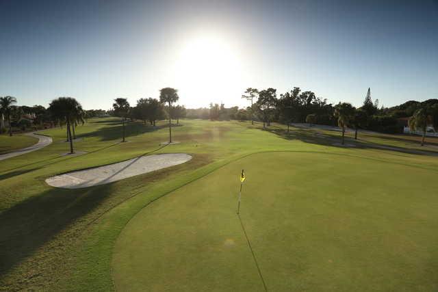 View of a green at San Carlos Golf Club