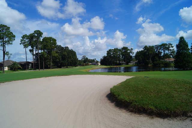 View of the bunker from the 4th hole at White Heron Golf Club 