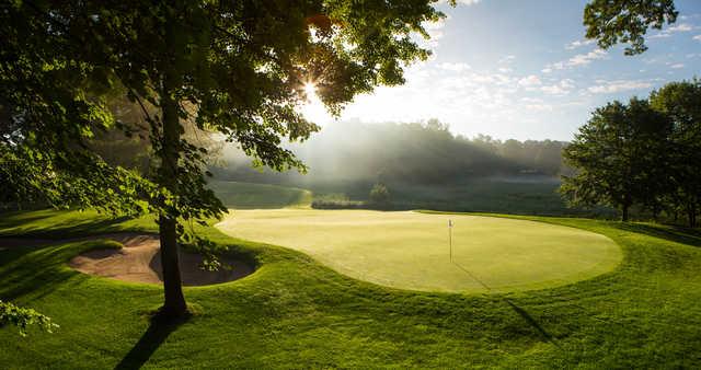 View of a green at Pilgrim's Run Golf Club